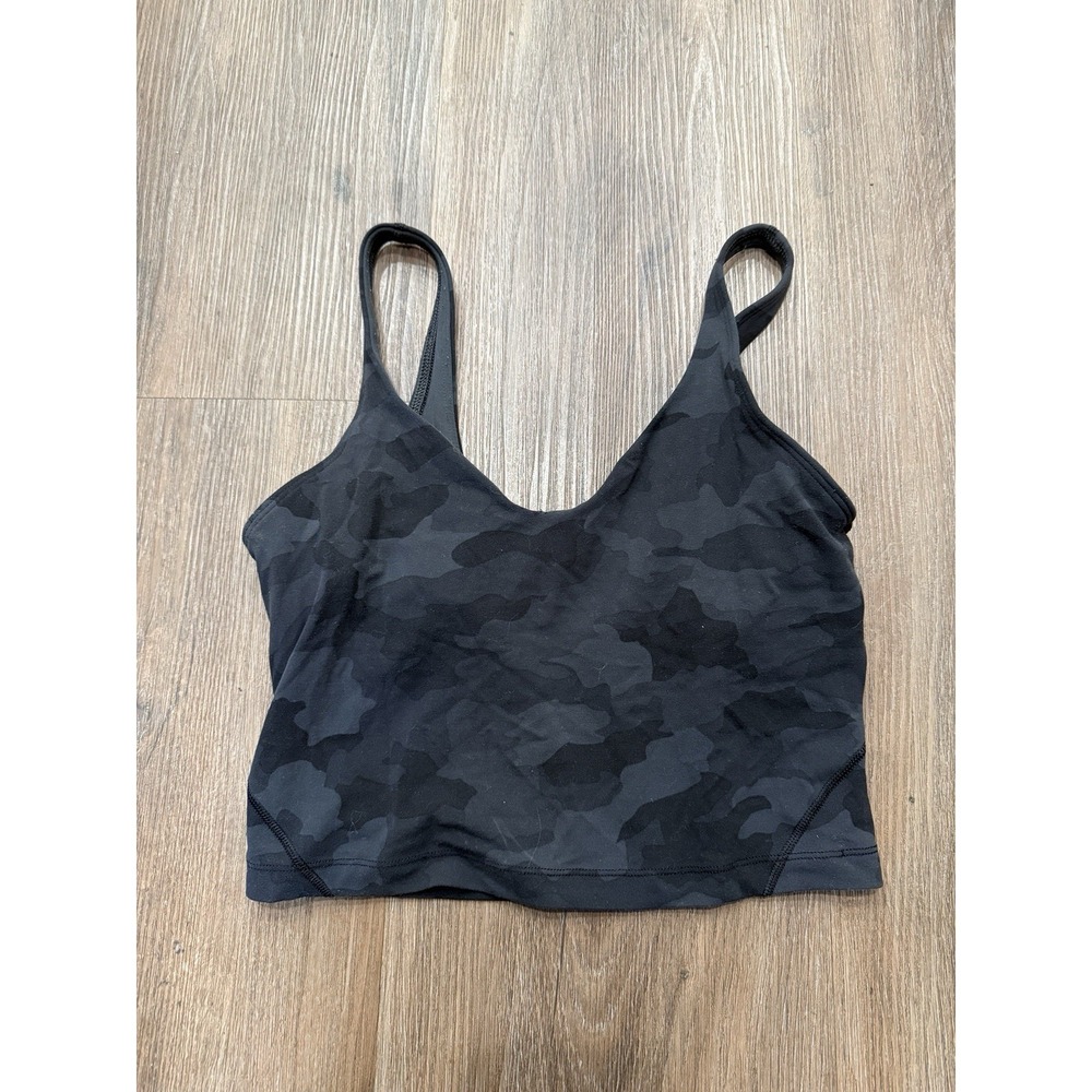 Lululemon Align Tank Top Womens 6 Heritage 365 Camo Deep Coal‎ Multi Yoga - Picture 4 of 7